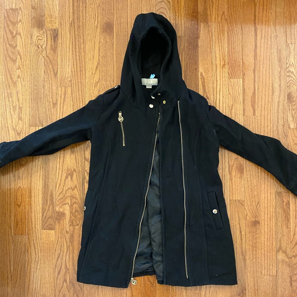 Michael Kors Black Wool Coat